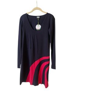 Skunkfunk dress gray  & pink modern style sz 4 NWT